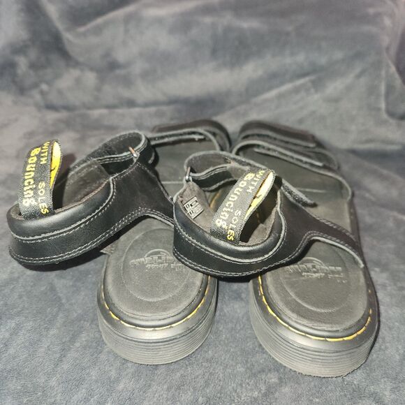 Dr. Martens Black Junior Klaire Leather Strap Sandals Size 6 - Picture 4 of 8